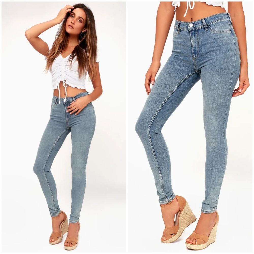Free People Long & Lean mid hi waist jeggings jean - Picture 3 of 8